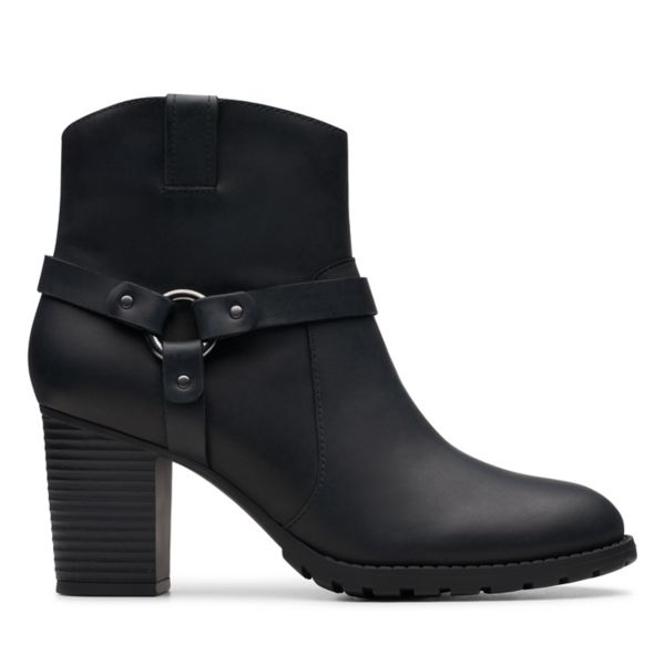 Clarks Womens Verona Rock Ankle Boots Black | UK-5974860